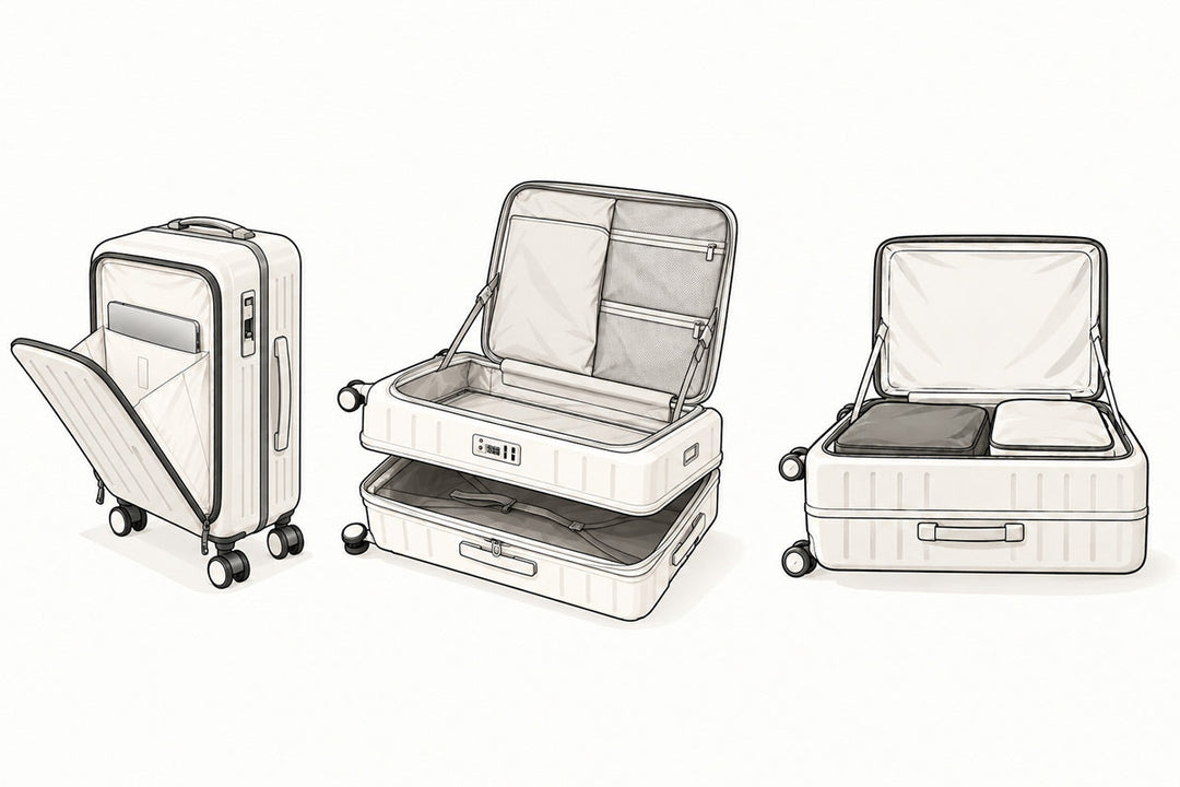 Front-Opening Luggage: 3 Different Designs Explained
