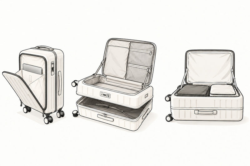 Front-Opening Luggage: 3 Different Designs Explained