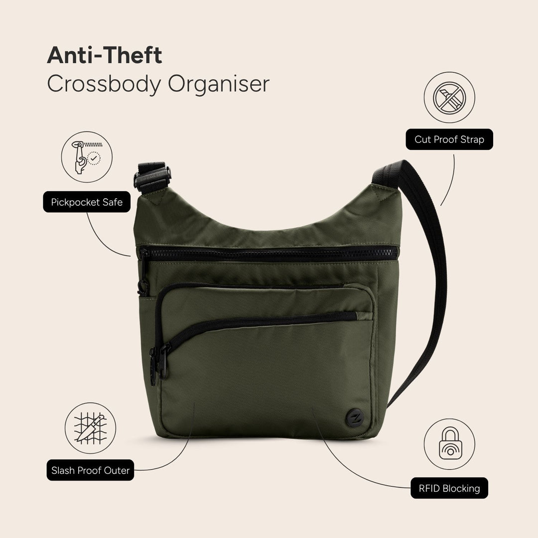 Aspen Anti-Theft Crossbody Organiser