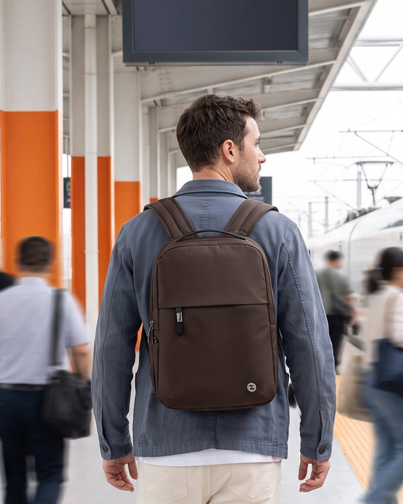Two backpacks for hands-free travel.