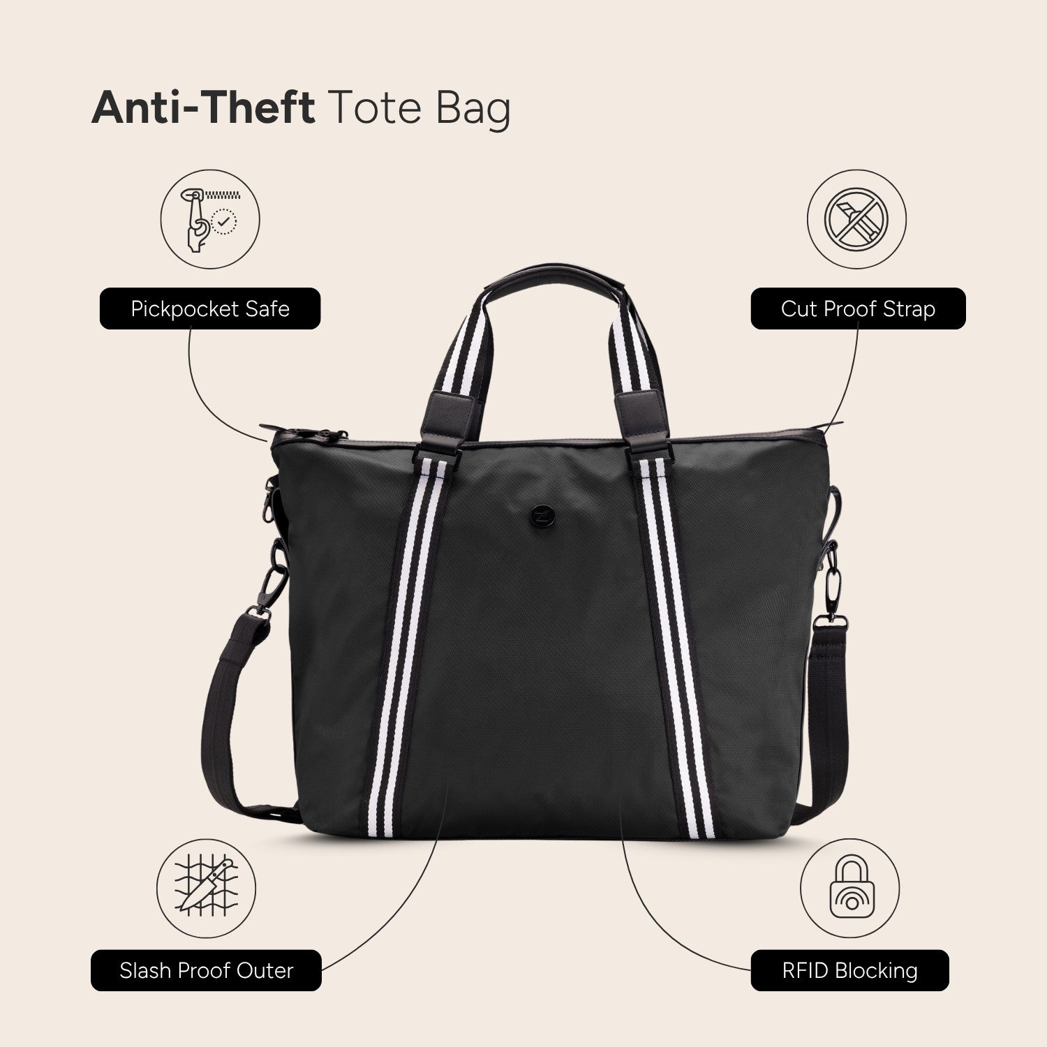 Carryon Crossbody Travel Tote Bag | Unisex Weekender Satchel