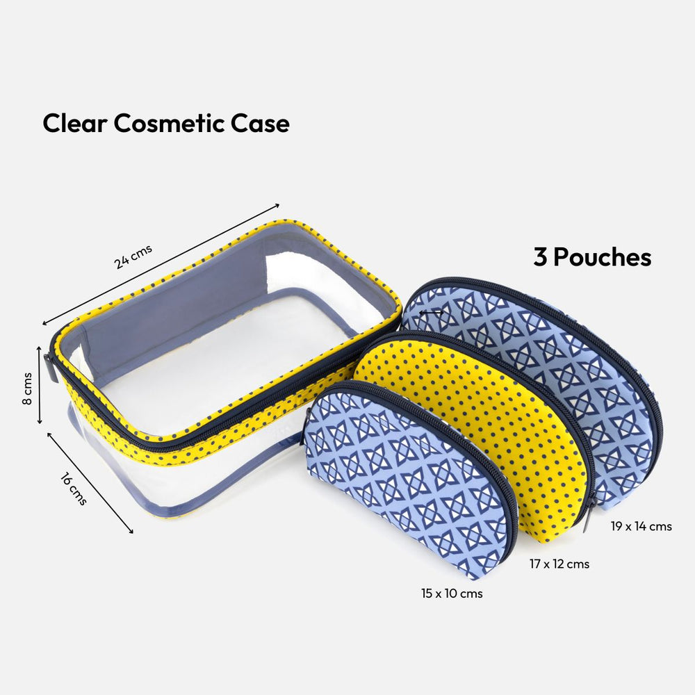 Zoomlite 4-Piece Cosmetic Pouch Set | Lightweight Travel Makeup Bags - Organisers & Pouches - Zoomlite