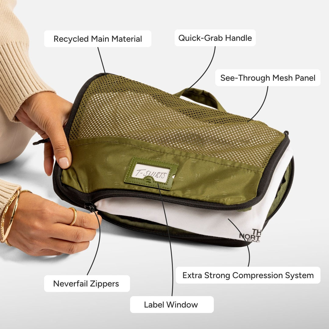 ZoomLite Medium Suitcase Packing Set - 8 Compression + Regular Cubes - Packing Cubes - Zoomlite