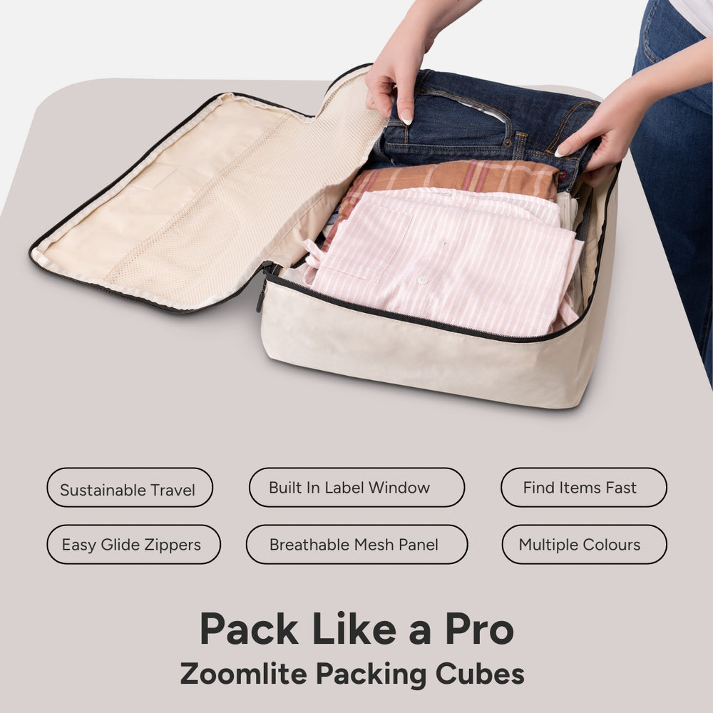 Organise Like A Pro - ZoomLite Large Packing Cube Travel Organizer - Packing Cubes - Zoomlite