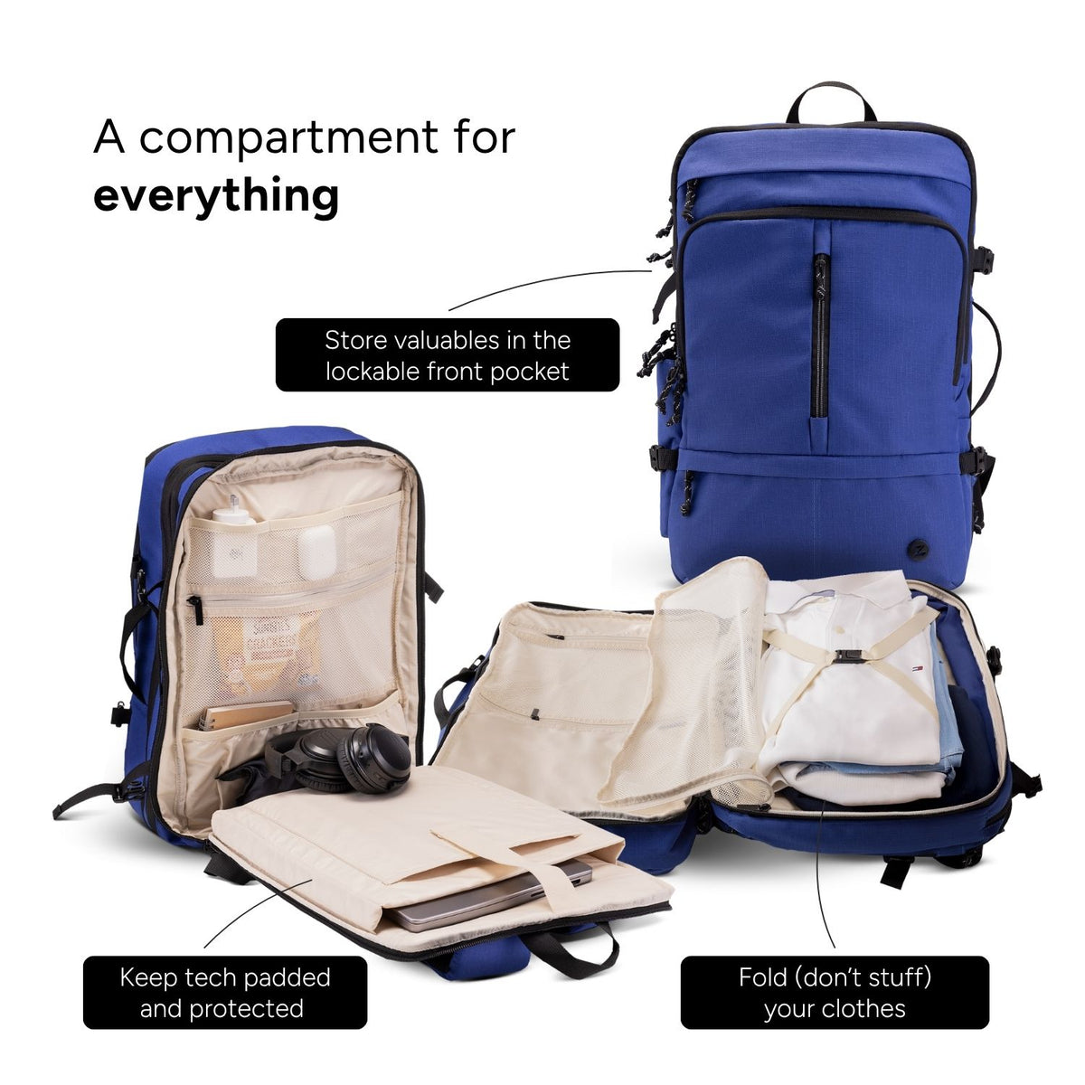 Use the three packing zones