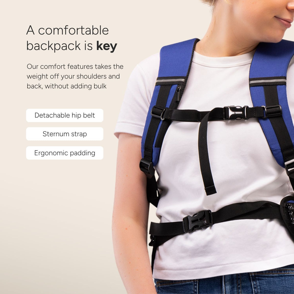 Adjust the straps for comfort