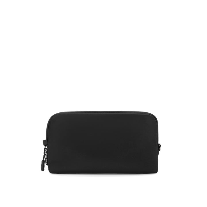Anti-Theft Passport Pouch in Black | Angled front view | Zoomlite