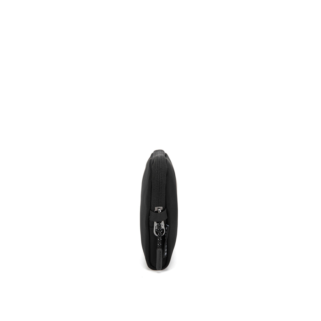 Anti-Theft Passport Pouch in Black | Side view | Zoomlite