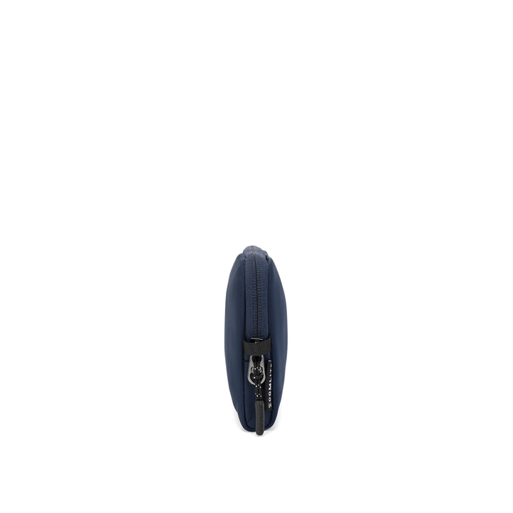 Anti-Theft Passport Pouch in Navy | Side view | Zoomlite