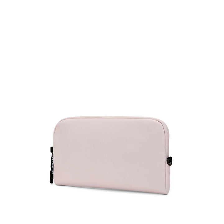 Anti-Theft Passport Pouch in Pink | Angled front view | Zoomlite