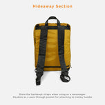 Convertible Backpack - Laptop - Crossbody#colour_mustard
