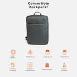 Convertible Backpack - Laptop - Crossbody#colour_grey