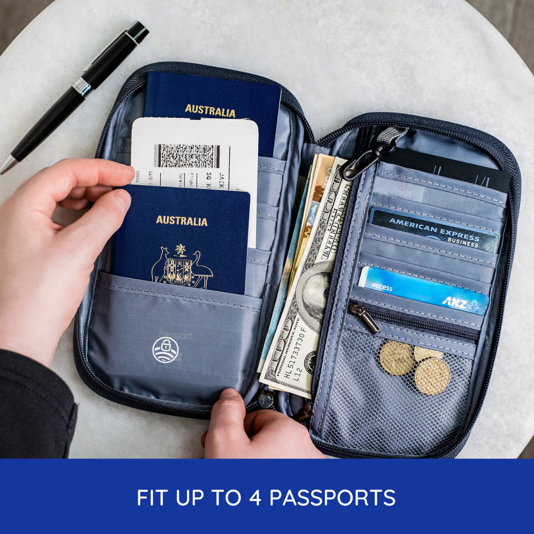 Family Travel Wallet & Passport Holder, RFID Blocking