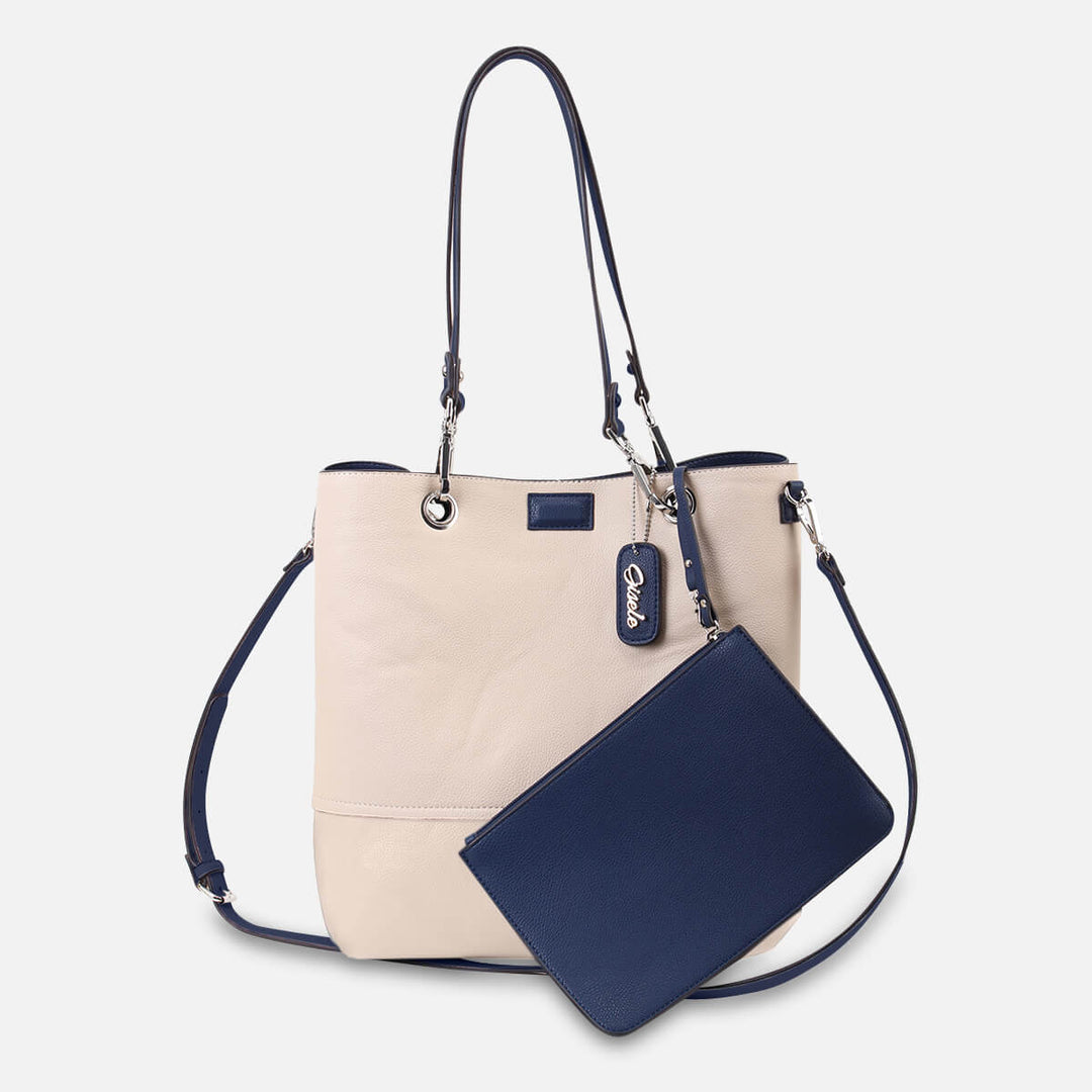 chalk cream handbag inversed from blue with wristlet#colour_bluechalk