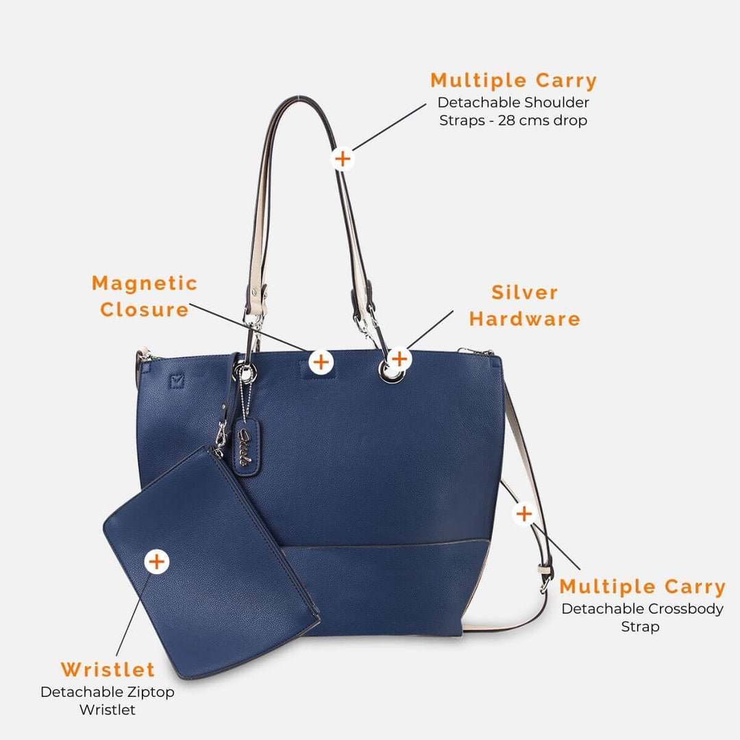 features illustrated of the blue womens tote bag#colour_bluechalk