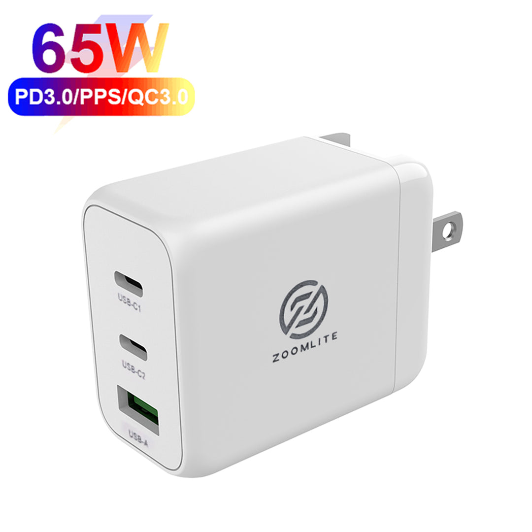 65W Gan Fast Charger, Compact Travel Adapter