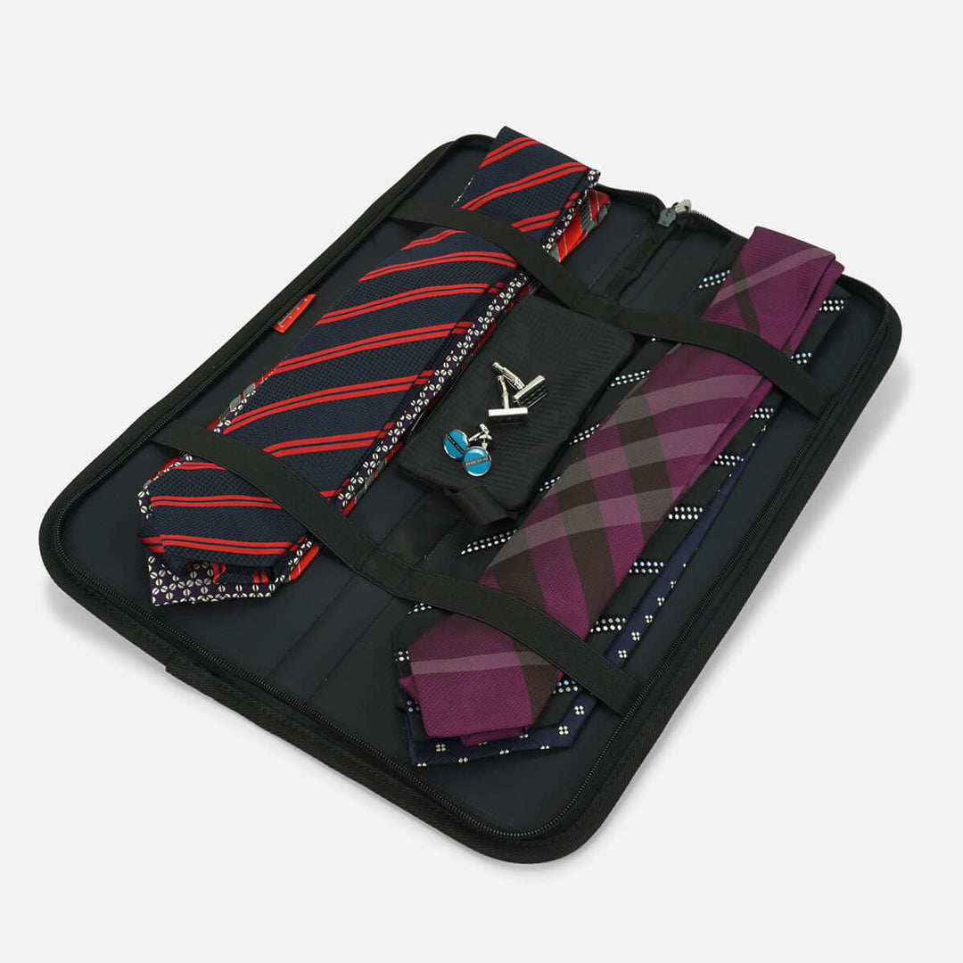 Tie Case Travel Organiser with Cuff Link Pouch