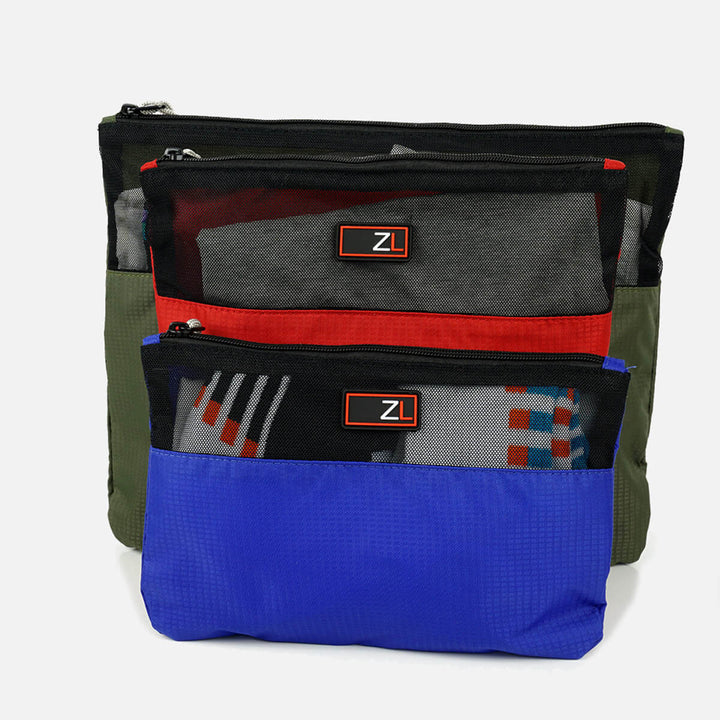 Zoomlite 3 pc Zippered mesh pouch
