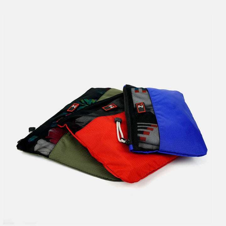 Zoomlite 3 pc Zippered pouch organiser socks, underwear, delicates