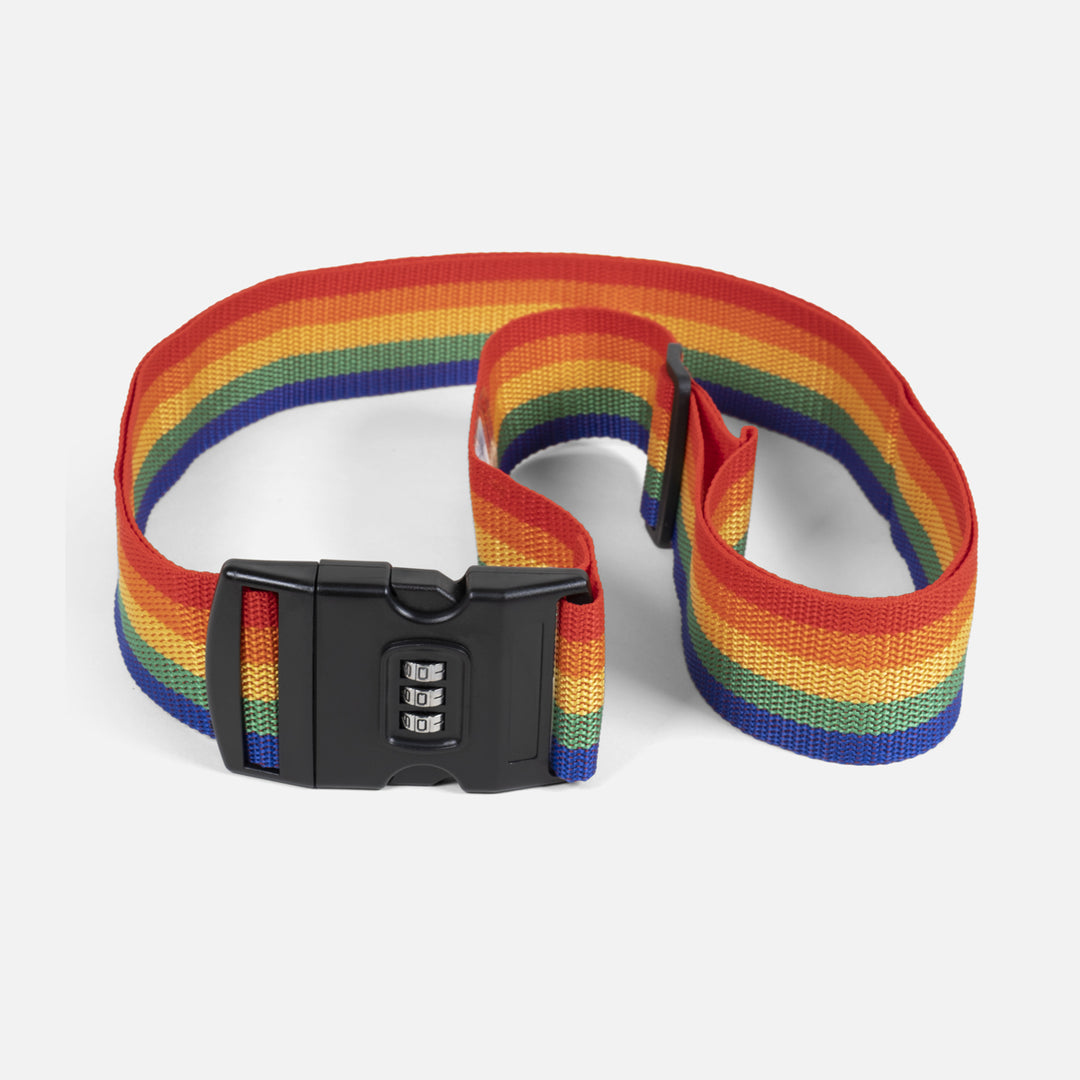 Combination Lock Travel Luggage Strap - Rainbow