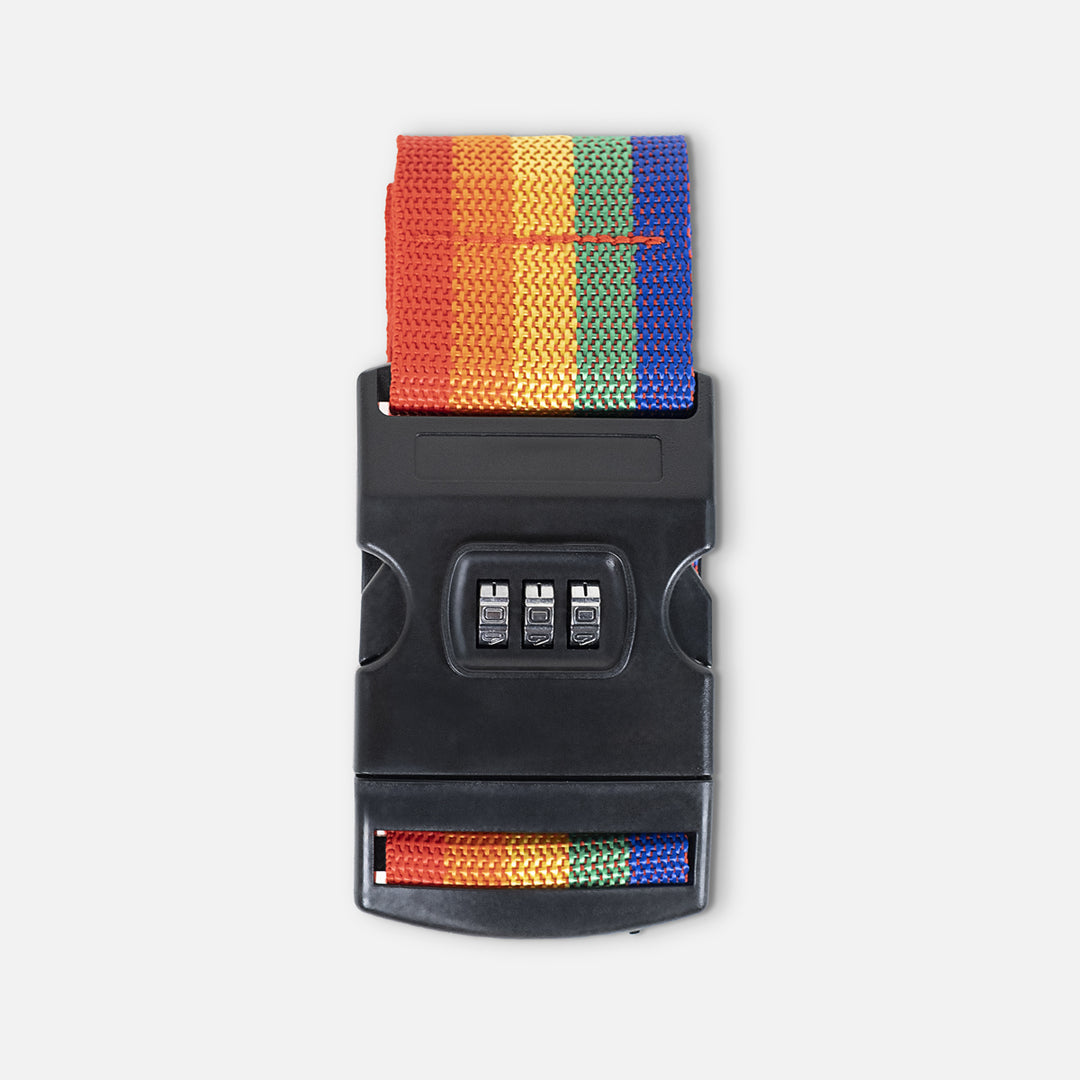 Combination Lock Travel Luggage Strap - Rainbow