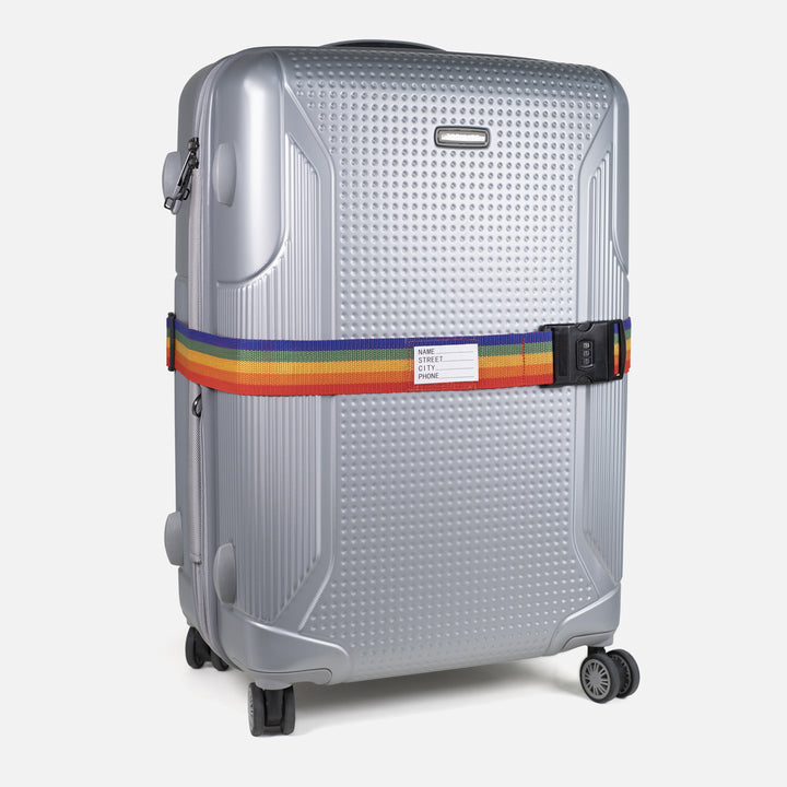 Combination Lock Travel Luggage Strap - Rainbow