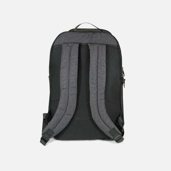 Sports backpack with padded and sweat resistant ventilated soft back wall and straps#colour_grey