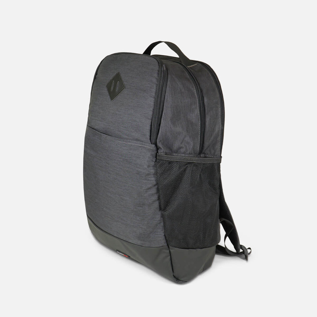 Backpack with side mesh pocket for water bottle#colour_grey