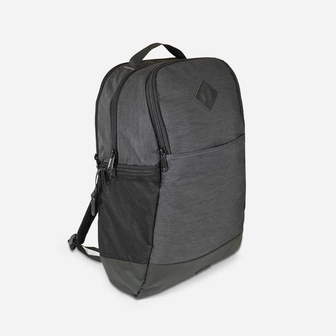 Soft water resistant casual fashion backpack#colour_grey