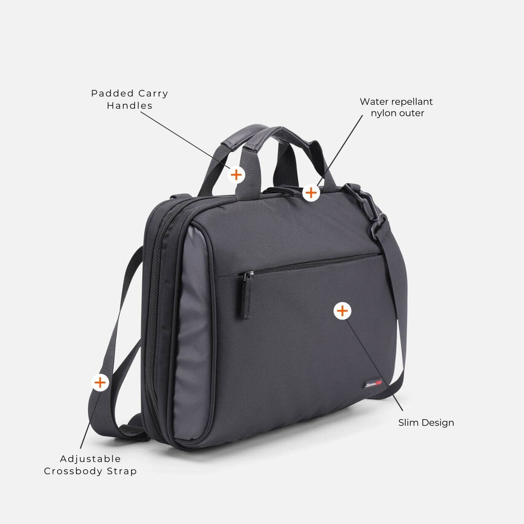 Hampton Slim Laptop Briefcaser#choose-colour_black